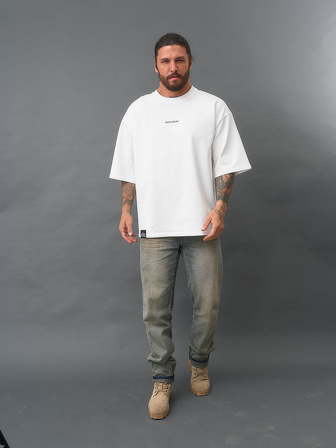 Футболка оверсайз цв. слоновая кость — изображение 2